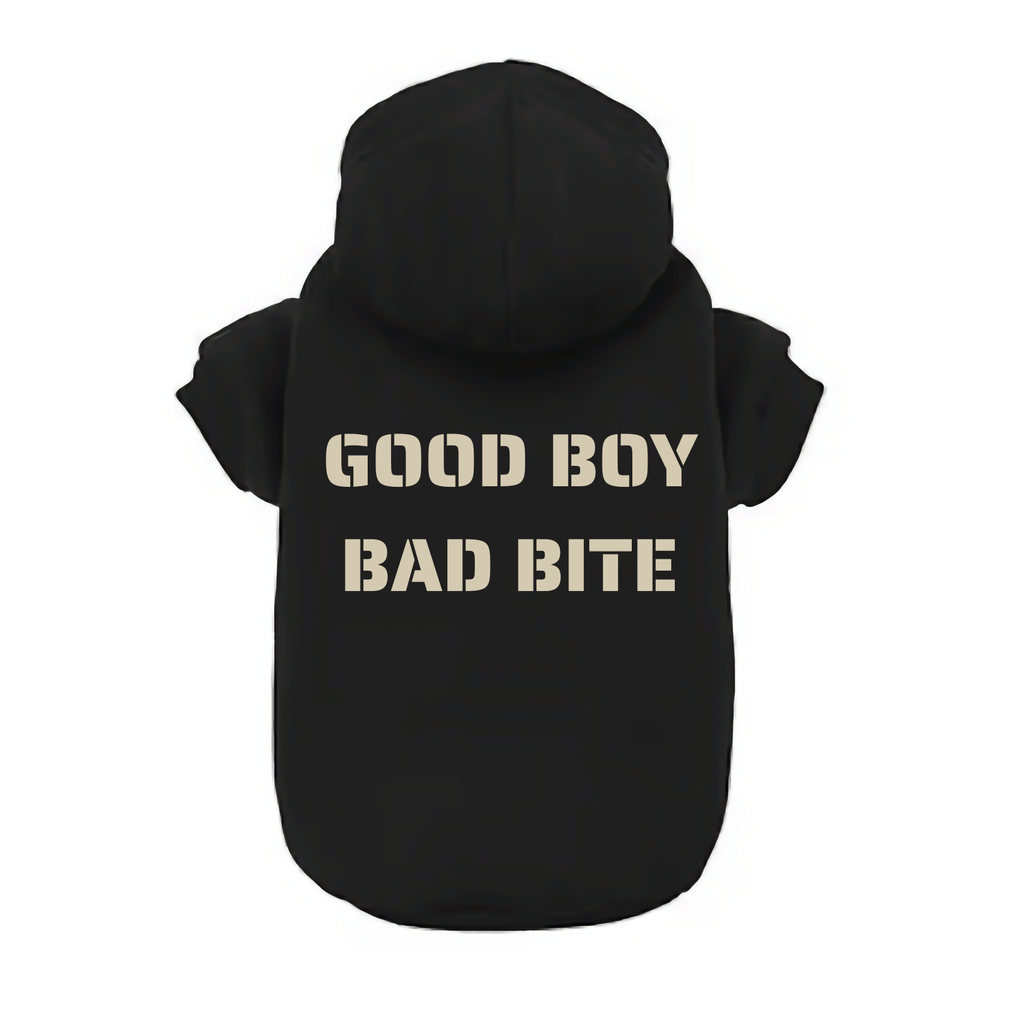 GOOD BOY BAD BITE Dog Hoodie